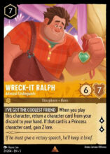 Disney Lorcana set 5 Shimmering Skies. Wreck It Ralph "admiral Underpants" rare trading card.