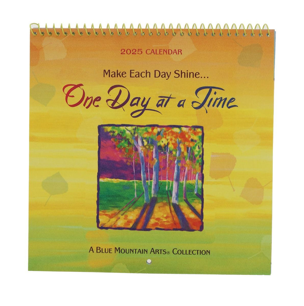 2025 Blue Mountain Arts 19x19cm calendar titled Make each day shine... One day at a time.