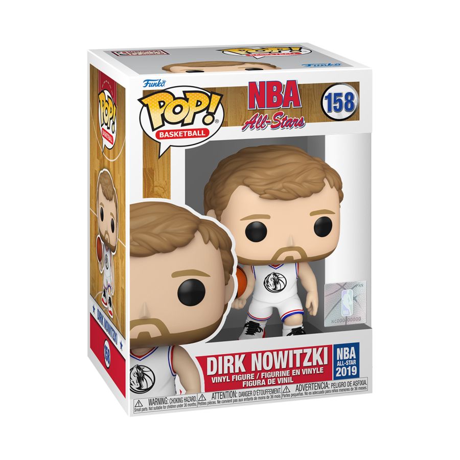 Funko Pop! Vinyl figure of NBA All-Star Dirk Nowitzki.