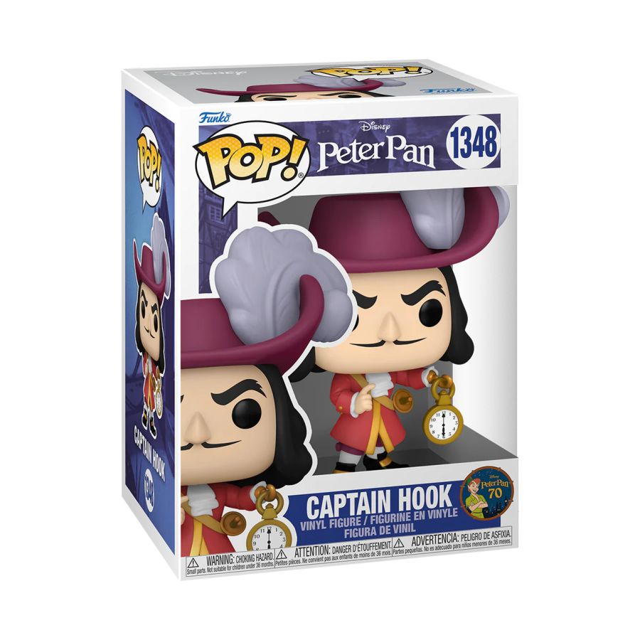 Funko Pop! Vinyl figure of Disney's Peter Pan character Captain Hook.
