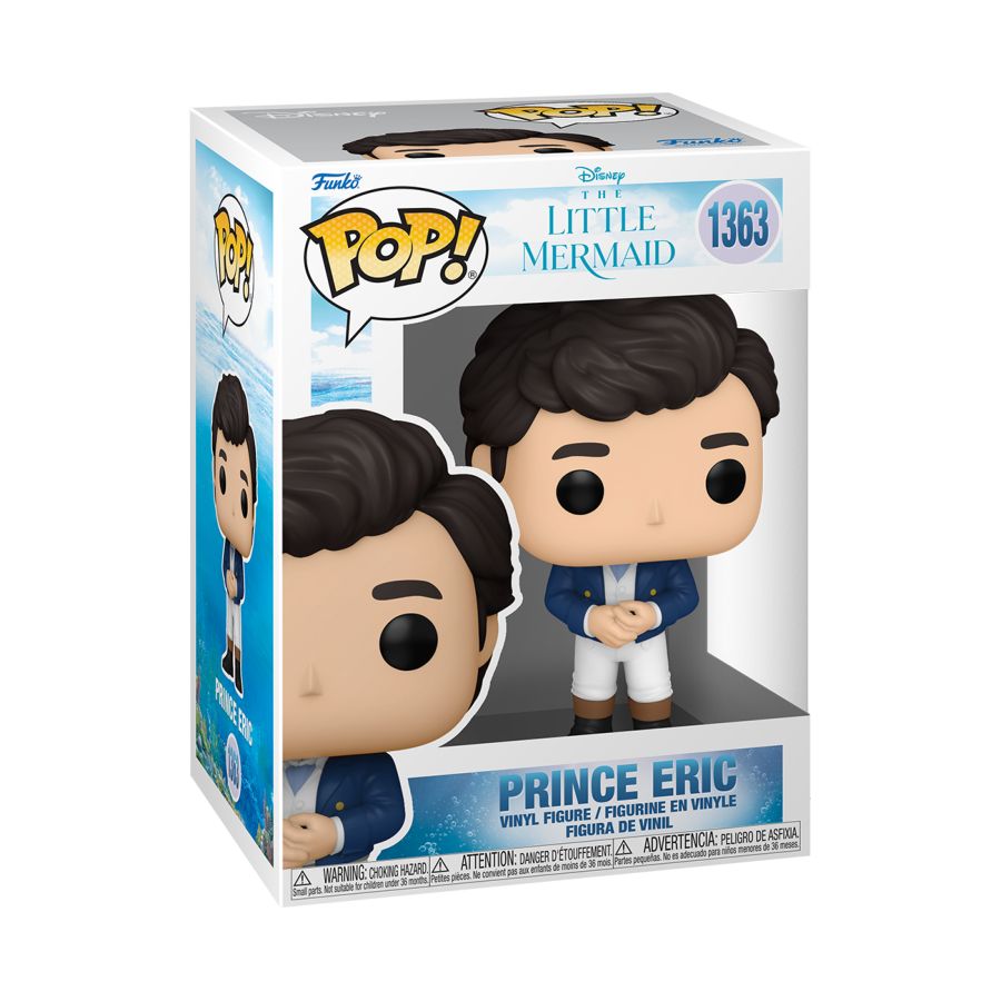 Funko Pop! Vinyl figure of Disney's The Little Mermaid (2023) character Prince Eric. Available online at the Funporium.