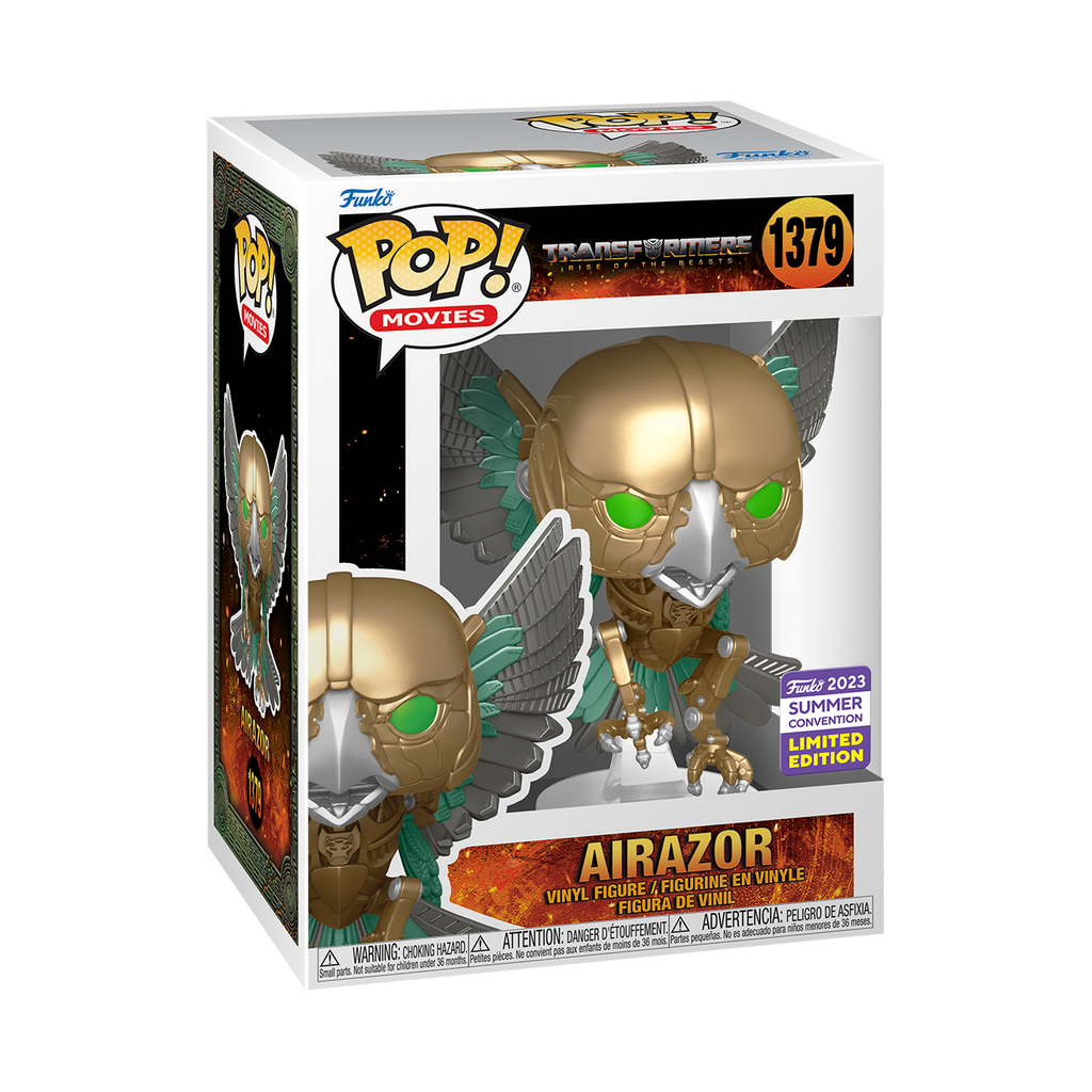 Funko Pop! Vinyl figure of Transformers (2023) character Airazor from the SDCC23 release.