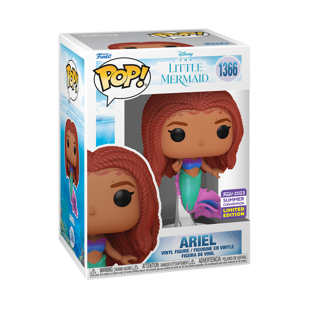Funko Pop! Vinyl figure of Disney's Little Mermaid (2023) character Ariel as a mermaid from the SDCC23 release.