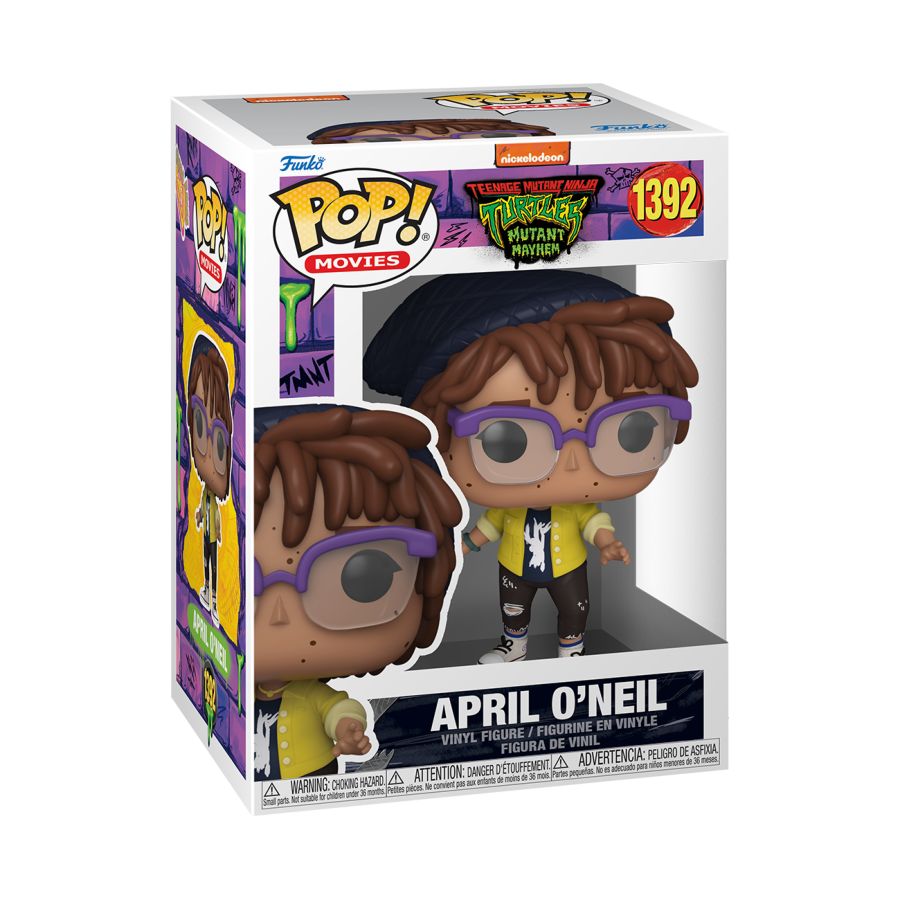 Funko Pop! Vinyl figure of Teenage Mutant Ninja Turtles (2023) character April O'Neill.