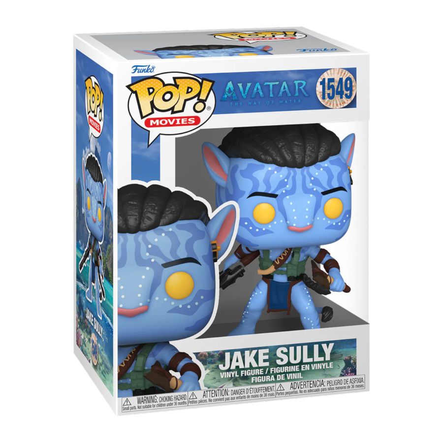 Funko Pop! Vinyl figure of Avatar 2 The Way of the Water character Jake Sully.