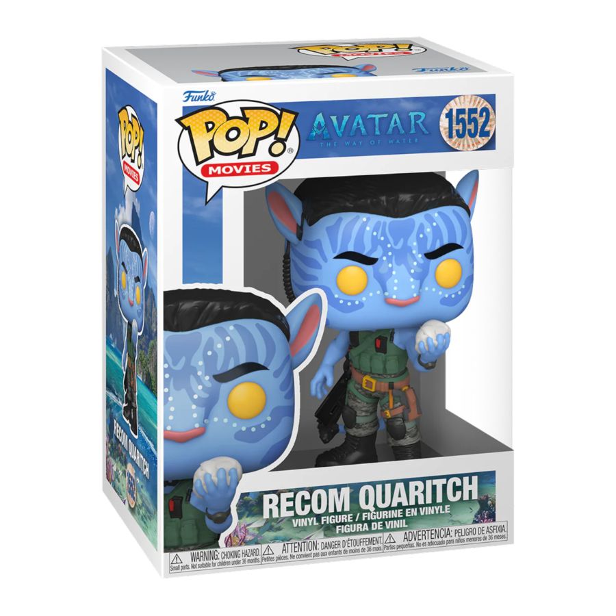 Funko Pop! Vinyl figure of Avatar 2 The Way of the Water character Recom Quaritch.