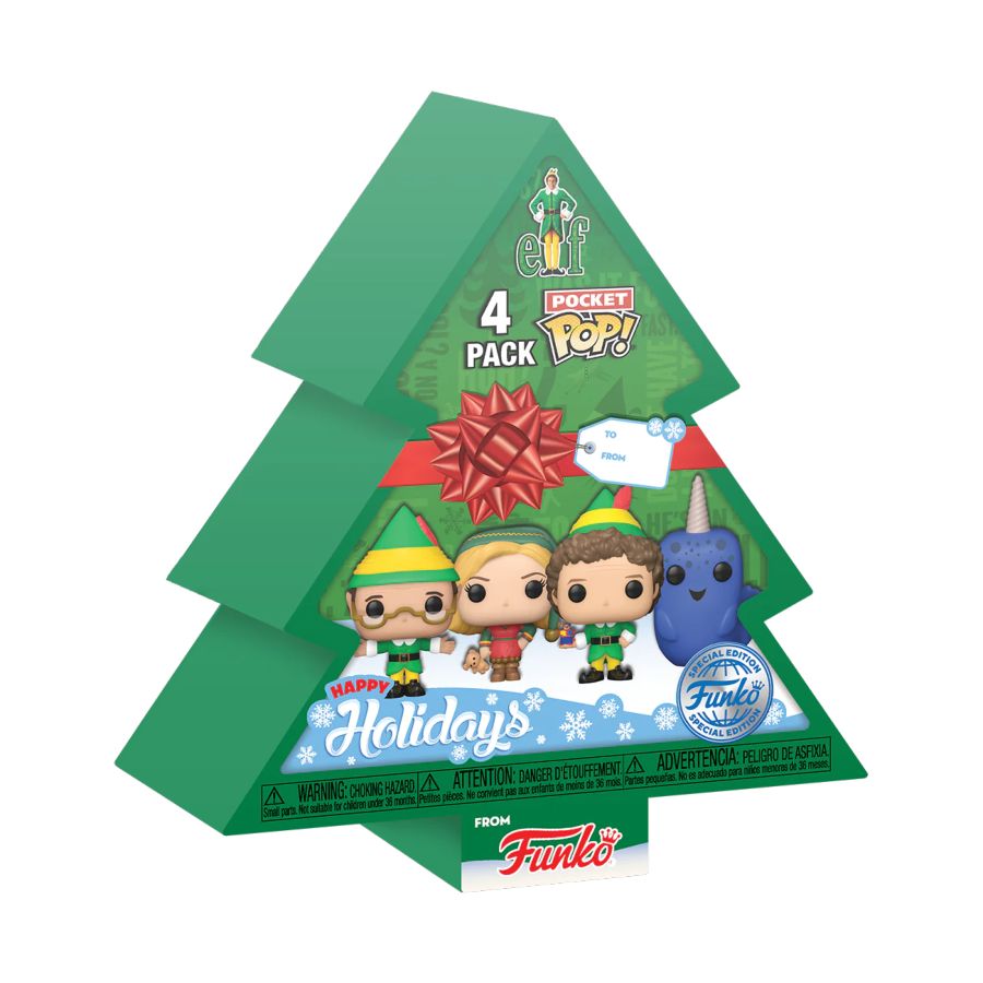 Elf - Tree Holiday - Pocket Pop! - 4 Pack Box Set