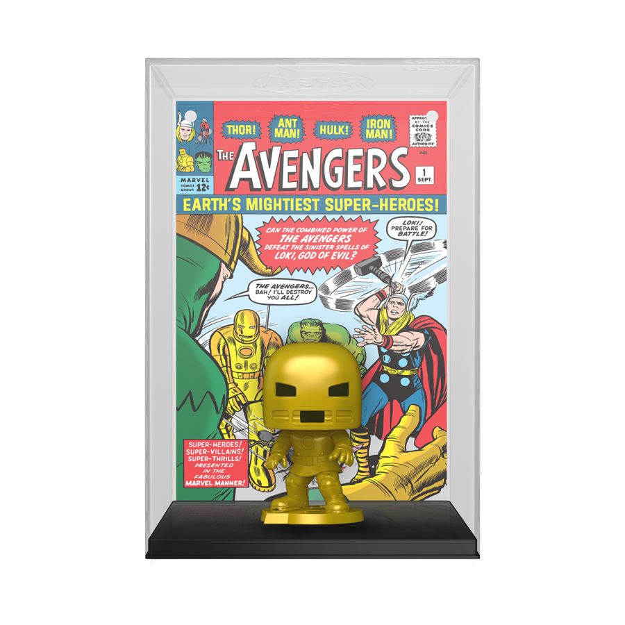 Funko Pop! Vinyl Comic Cover of Marvel's Avengers #1 Iron Man.