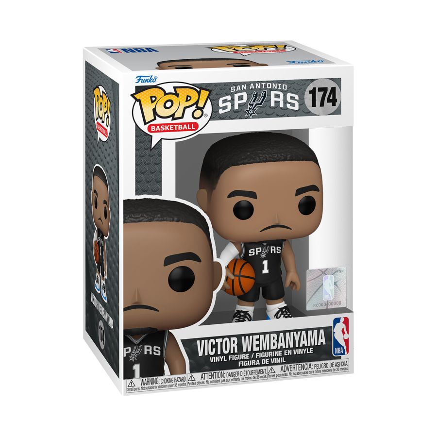 Funko Pop! Vinyl figure of NBA Rookie for the San Antonio Spurs Victor Wembanyama.