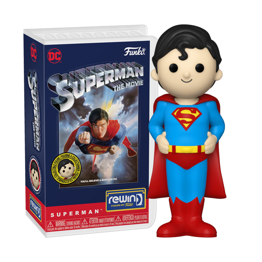 Funko Pop! Vinyl VHS Rewind figure of Superman.