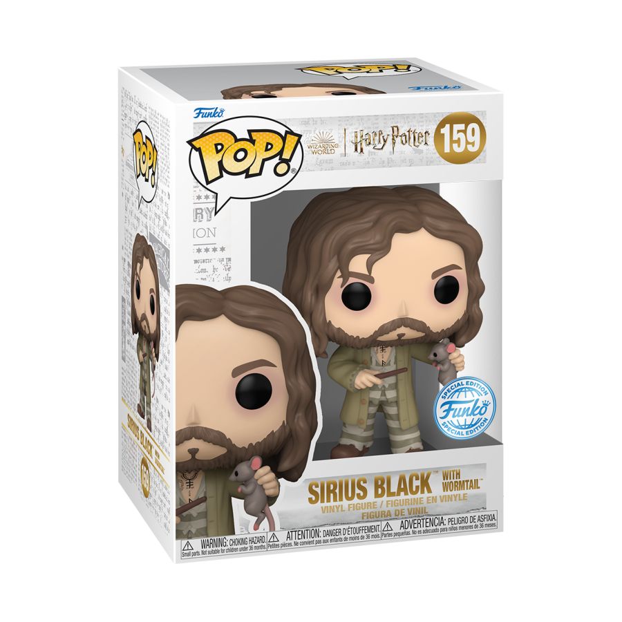 Funko Pop! Vinyl figure of Harry Potter character Sirius Black with Wormtail.