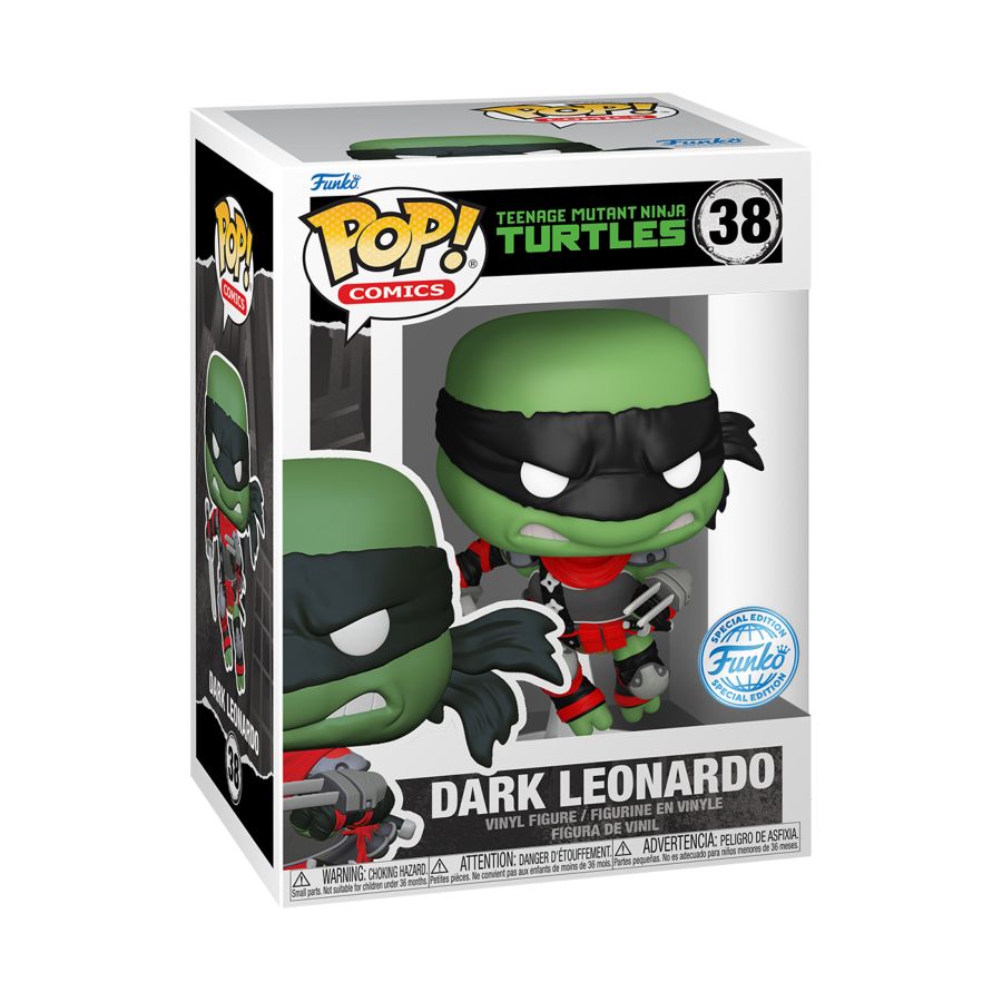 Funko Pop! Vinyl figure of Teenage Mutant Ninja Turtles Comic character Dark Leonardo.