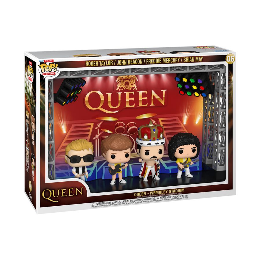 Funko Pop! Vinyl Deluxe Band Music Moment of Queen at Wembley Stadium.