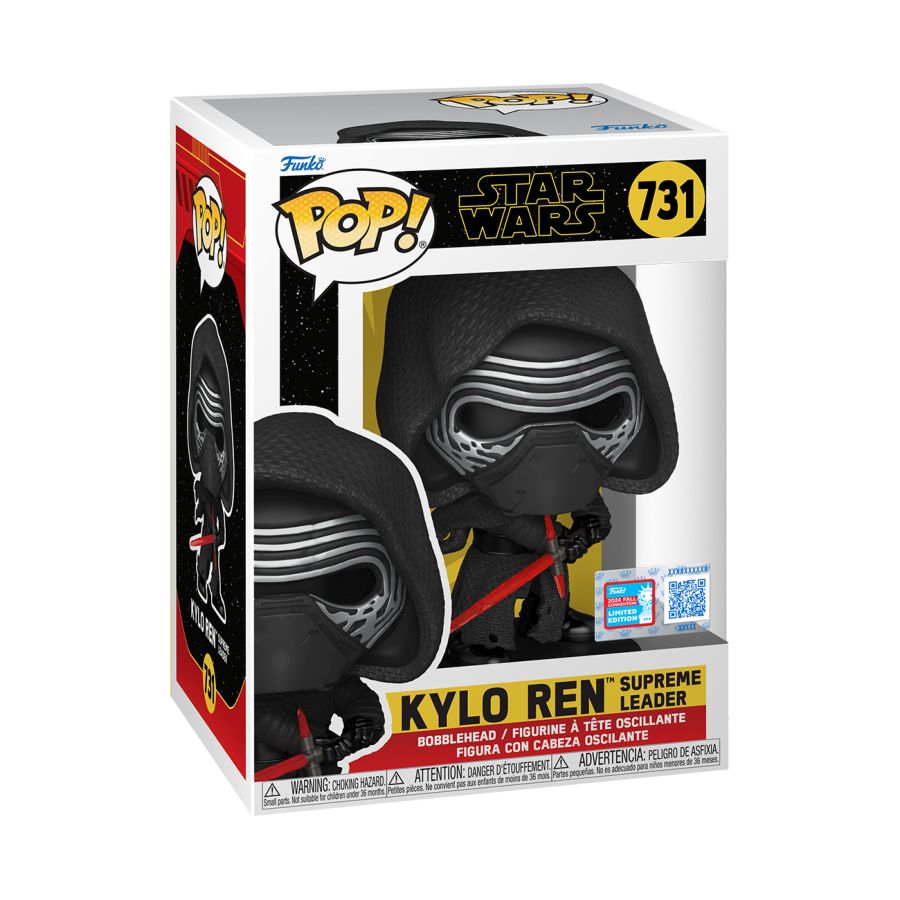 Funko Pop! Vinyl figure of Star Wars character Kylo Ren Supreme Leader from NYCC24.