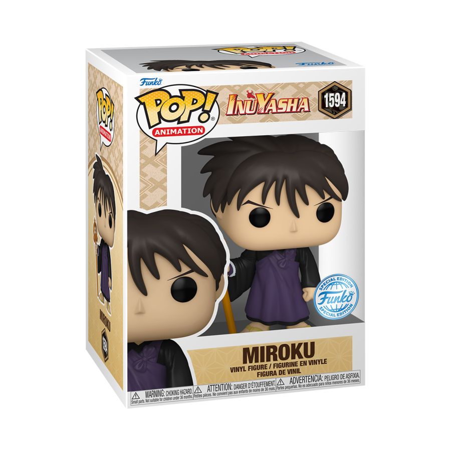 Funko Pop! Vinyl figure of InuYasha character Miroku.