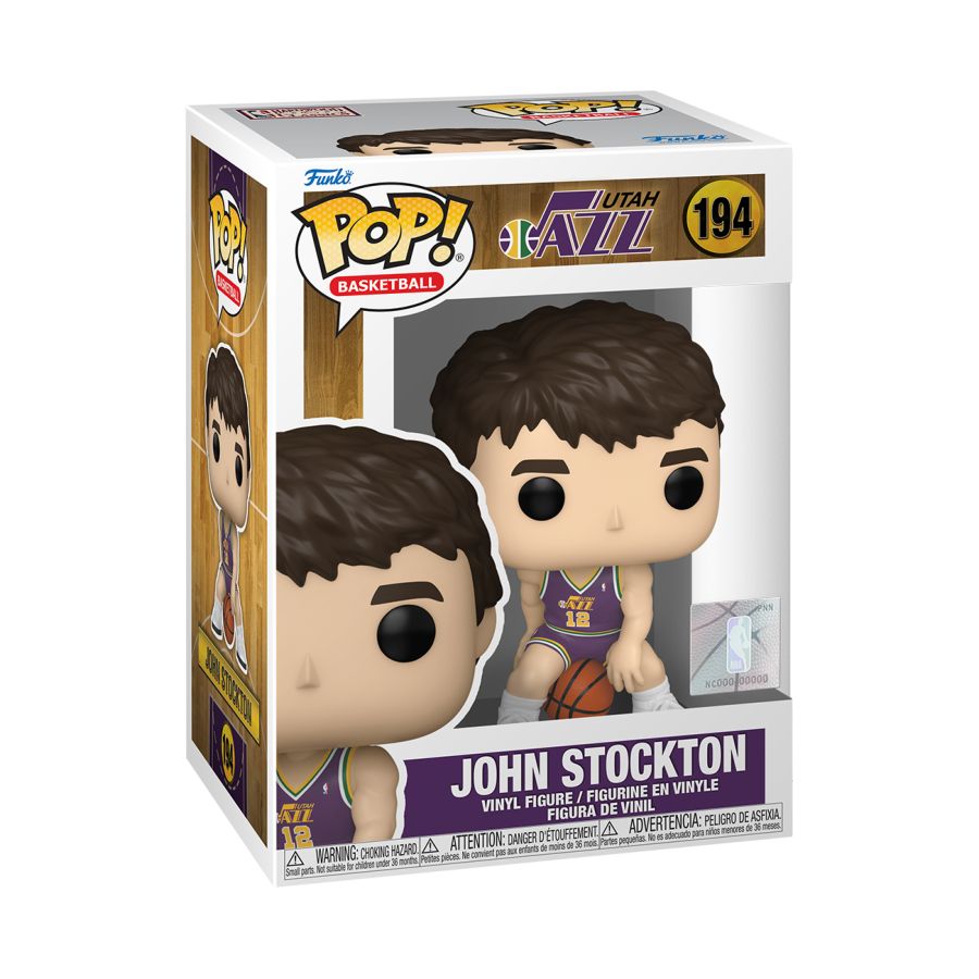 Funko Pop! Vinyl figure of NBA Legend for the Utah Jazz, Rookie John Stockton.