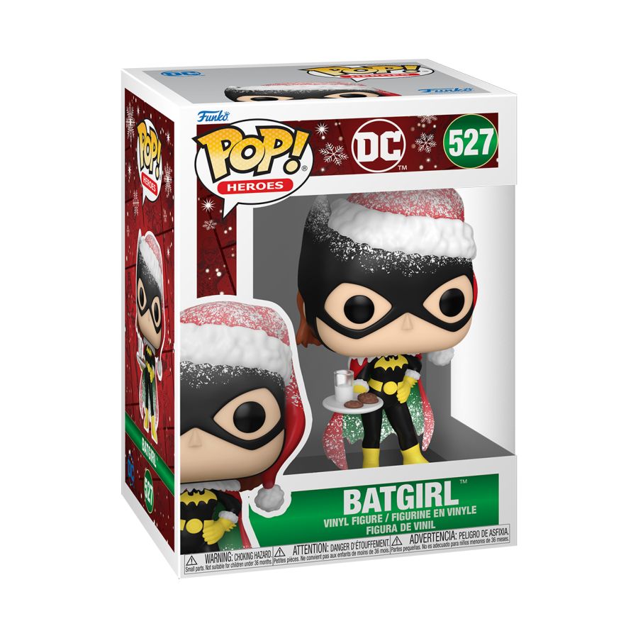 Funko Pop! Vinyl figure of DC Comics character Batgirl Christmas Holidays.