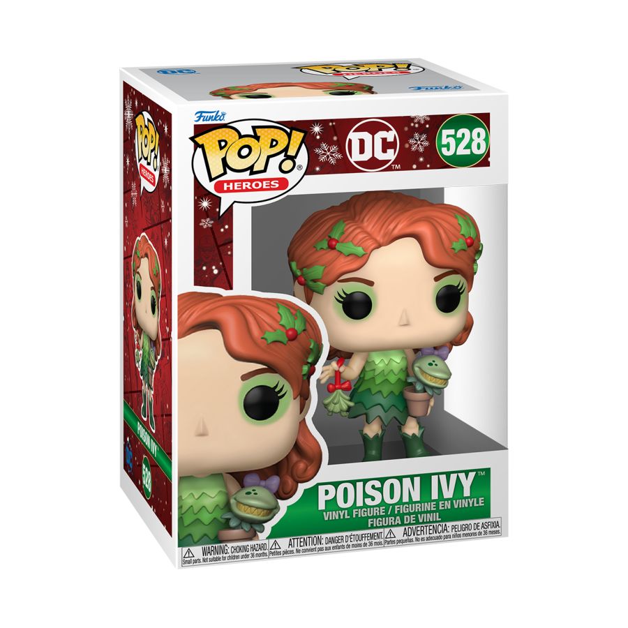 Funko Pop! VInyl figure of DC Comics character Poison Ivy Christmas Holidays.