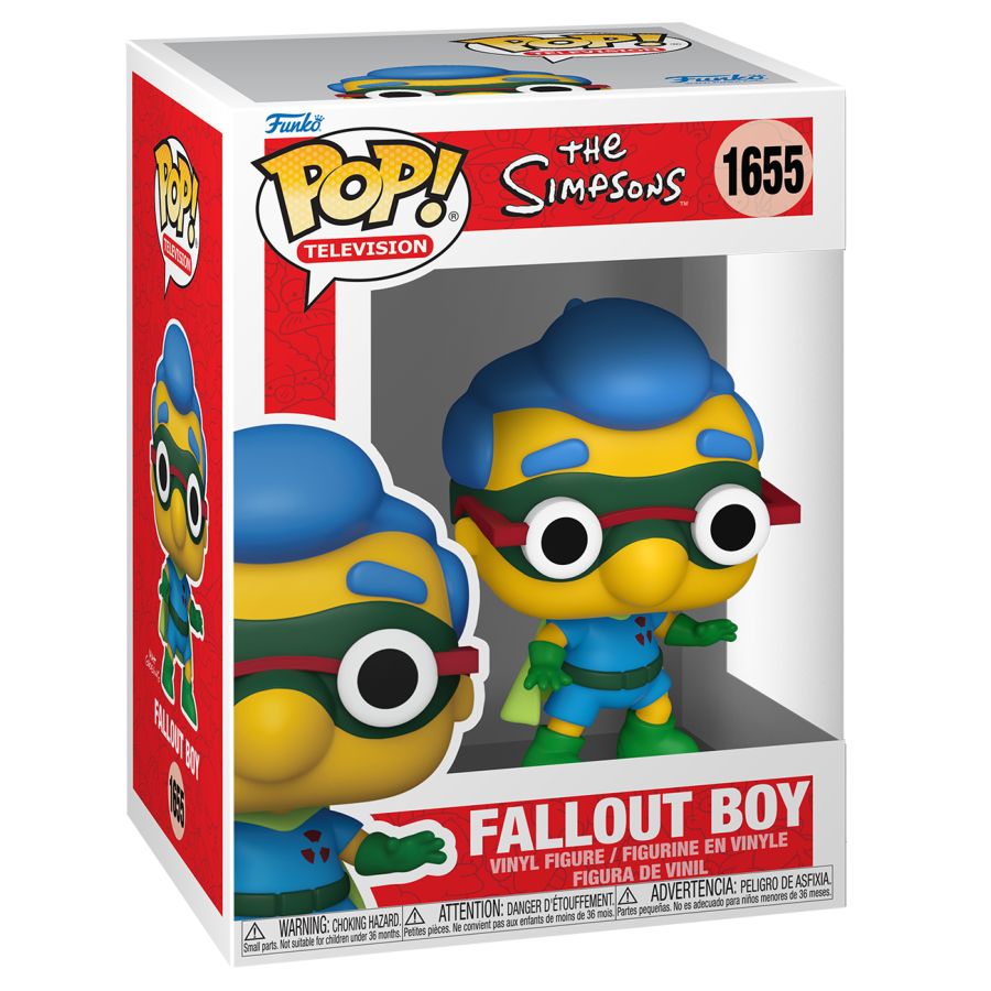 Funko Pop! Vinyl figure of the Simpsons character Millhouse as Fallout Boy.