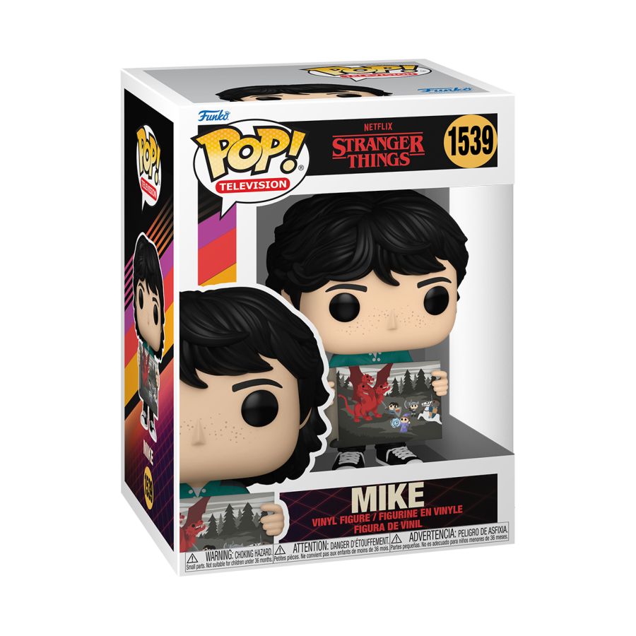 Funko Pop! Vinyl figure of Stranger Things character Mike with Wills Painting.