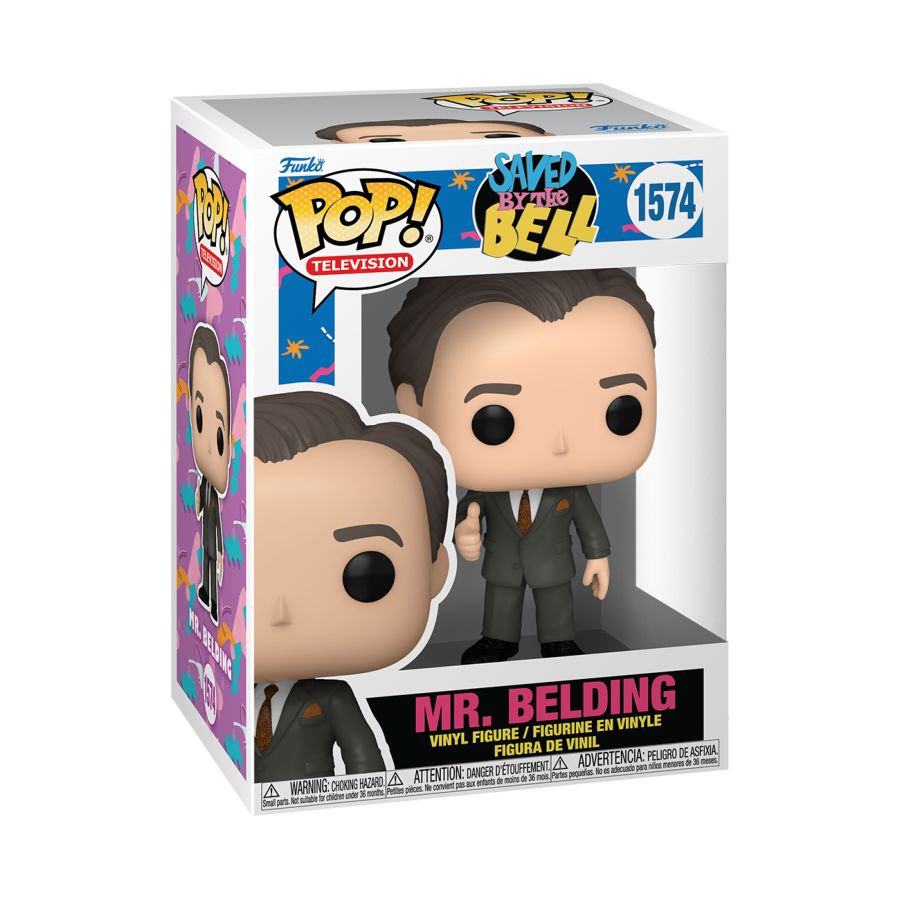 Funko Pop! Vinyl figure of Saved by the Bell character Mr Belding.