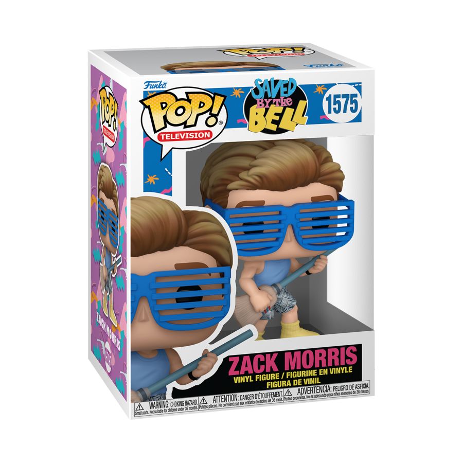 Funko Pop! Vinyl figure of Saved by the Bell character Zack Morris.