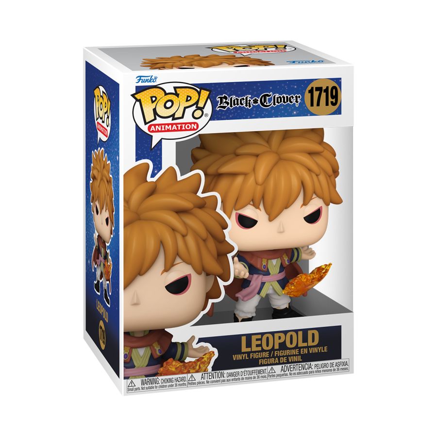 Funko Pop! Vinyl figure of Black Clover character Leopold.