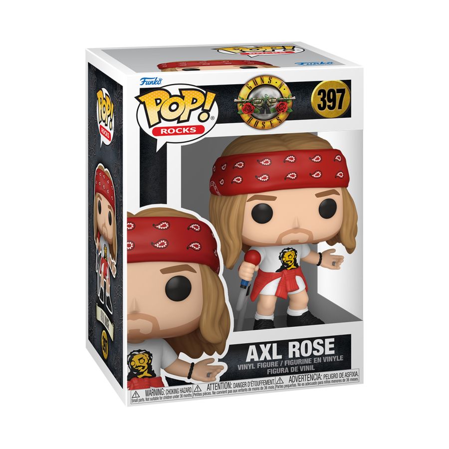 Funko Pop! Vinyl figure of Guns n Roses frontman Axl Rose.