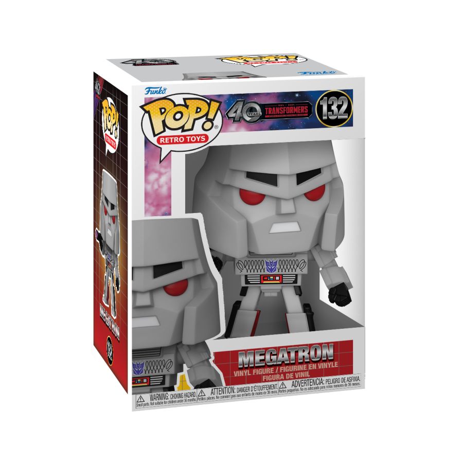 Funko Pop! Vinyl figure of Transformers G1 character Megatron.