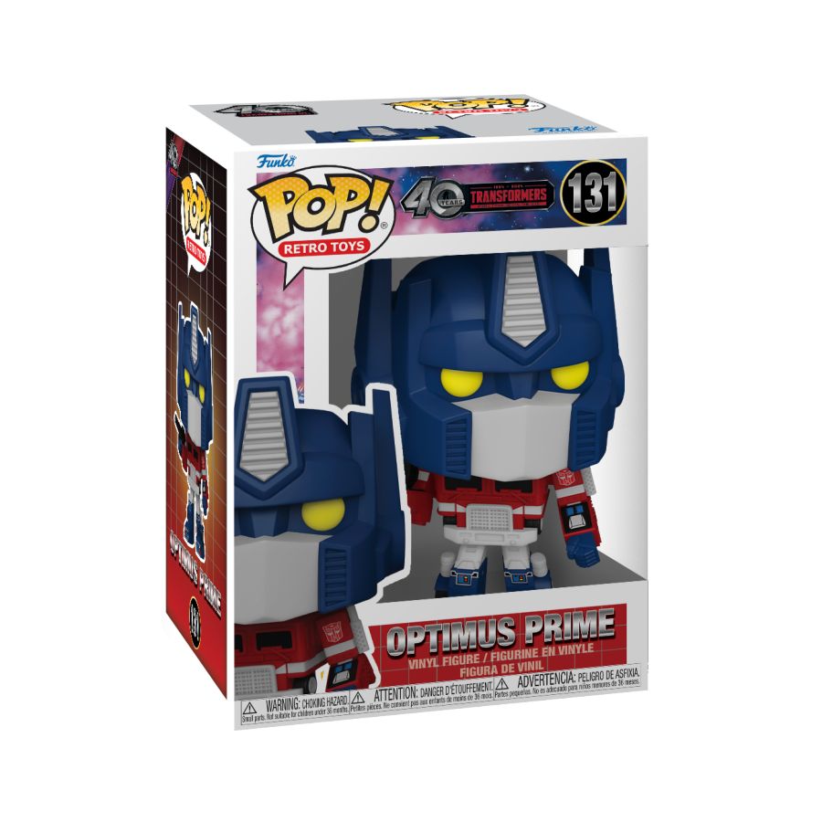 Funko Pop! Vinyl figure of Transformers G1 character Optimus Prime.