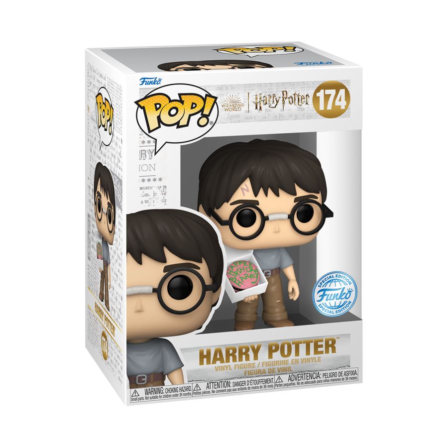 Funko Pop! Vinyl figure of Harry Potter with Birthday Cake.