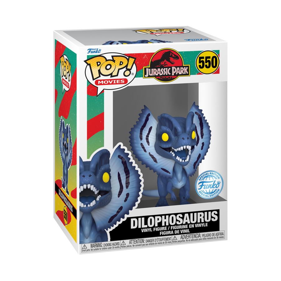 Funko Pop! Vinyl figure of Jurassic Park character Dilophosaurus (Moonlight).