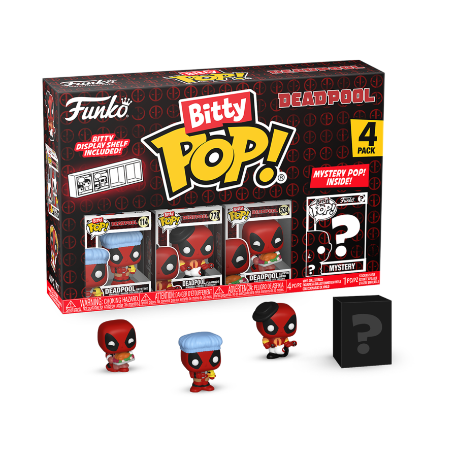 Funko Bitty Pop! Vinyl 4 pack of Marvel's Dadpool Bathtime.