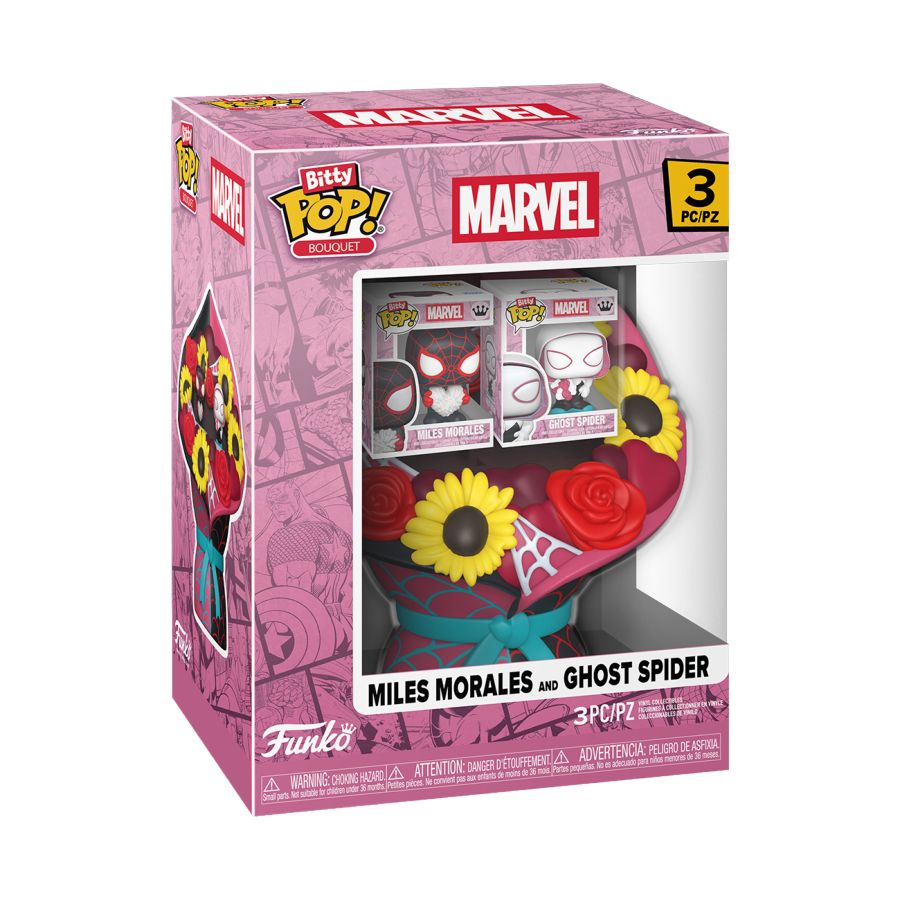 Marvel Spider-Man | Miles & Ghost Spider | Valentines Bitty Bouquet | Pop! Vinyl