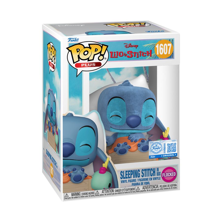 Lilo & Stitch | Stitch Sleeping in Box | Flocked | #1607 | Funko Pop! Vinyl