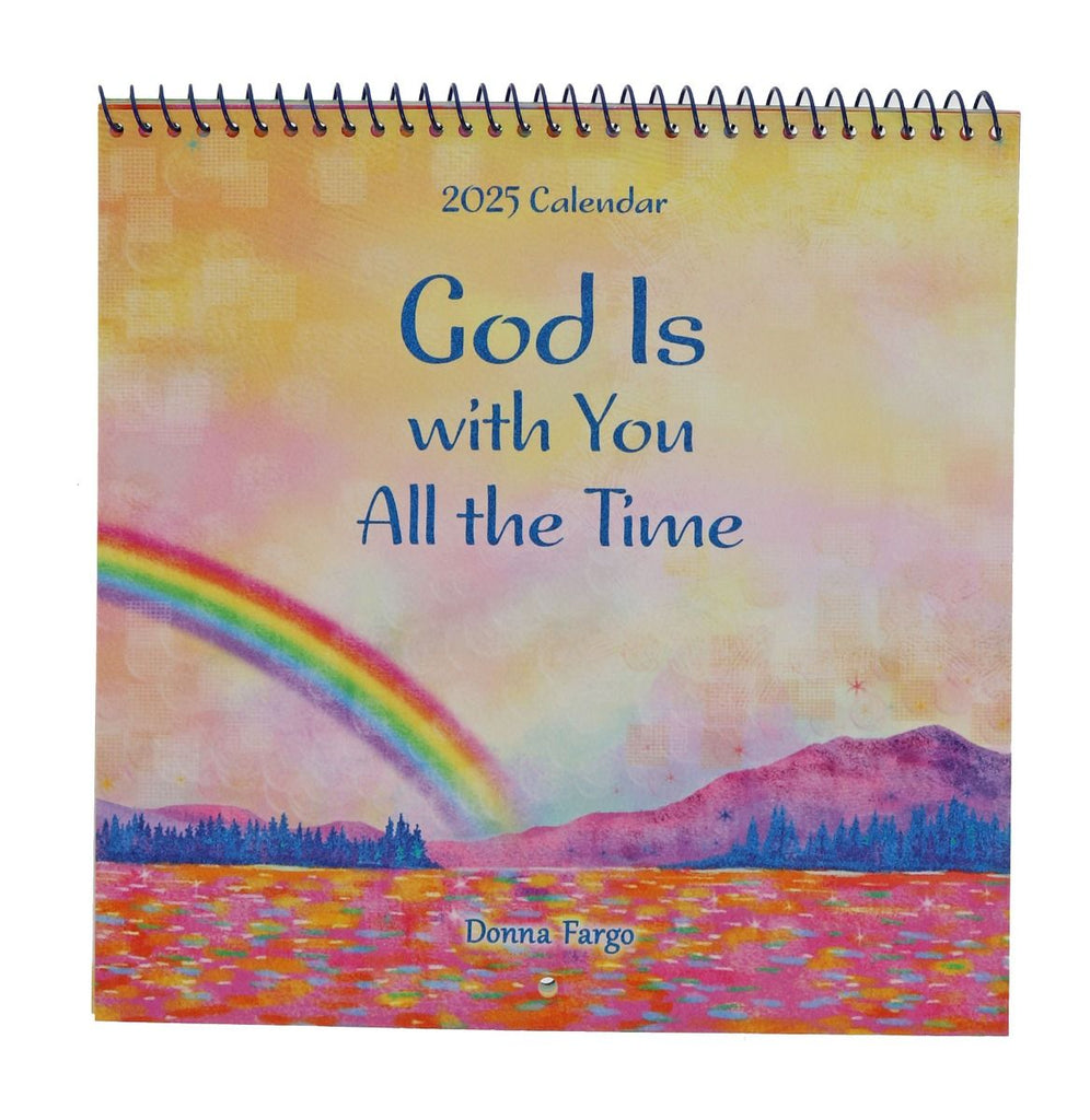 2025 Blue Mountain Arts 19x19cm calendar titled God is with you all the time.