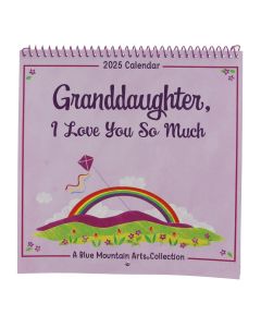 2025 Blue Mountain Arts 19x19cm calendar titled Granddaughter I love you so much.