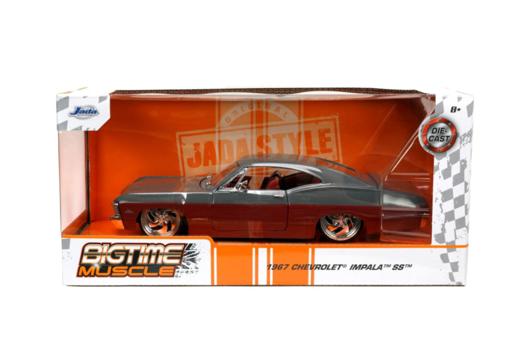 Jada Toys Big Time Muscle 1:24 scale diecast model car of the 1967 Chevrolet Impala SS Coupe.