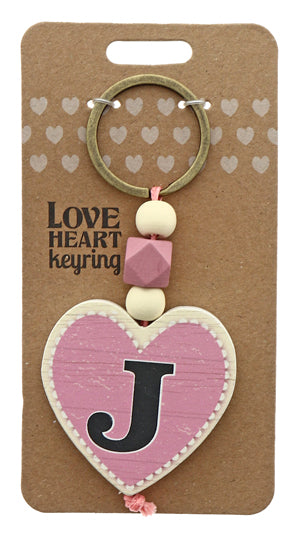 J Love heart Keyring from TSK. Available at the Funporium Australia's gift store.