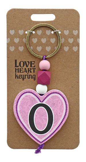 O Love heart Keyring from TSK. Available at the Funporium Australia's gift store.