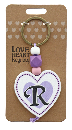 R Love heart Keyring from TSK. Available at the Funporium Australia's gift store.