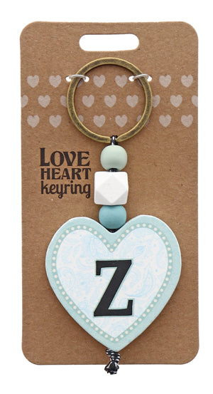 Z Love heart Keyring from TSK. Available at the Funporium Australia's gift store.