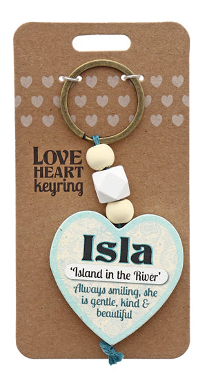 Isla Love heart Keyring from TSK. Available at the Funporium Australia's gift store.