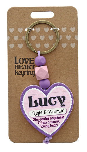 Lucy Love heart Keyring from TSK. Available at the Funporium Australia's gift store.