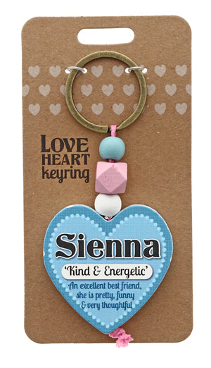 Sienna Love heart Keyring from TSK. Available at the Funporium Australia's gift store.