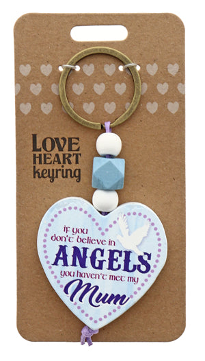 Mum Believe Love heart Keyring from TSK. Available at the Funporium Australia's gift store.