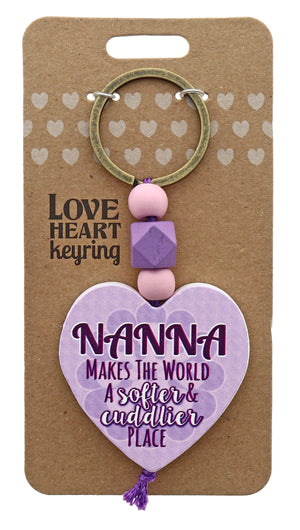 Nanna World Love heart Keyring from TSK. Available at the Funporium Australia's gift store.