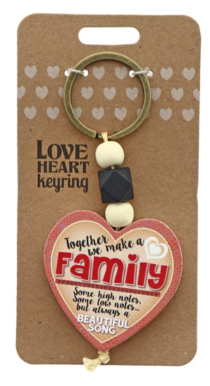 Together Family Love heart Keyring from TSK. Available at the Funporium Australia's gift store.