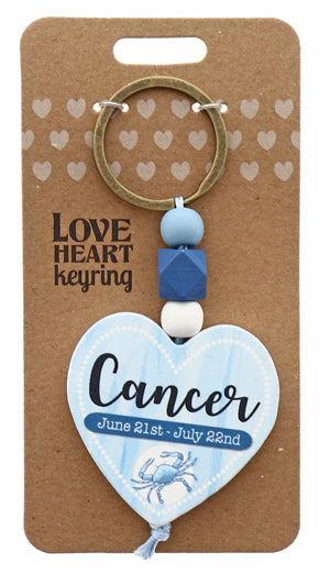 Cancer Love heart Keyring from TSK. Available at the Funporium Australia's gift store.