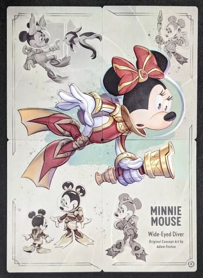 Disney's Lorcana Card Minnie Mouse Concept Art Set By Adam